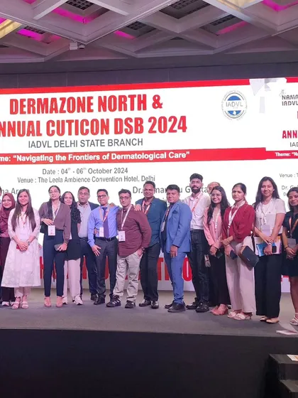 Our team on stage at the DERMAZONE NORTH conference. We are proud to be part of a community dedicated to excellence in dermatology.