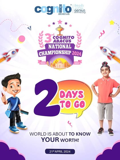 Two days remaining. The message "World is about to know your worth" is designed to instill a sense of pride and importance in our students' efforts and abilities.