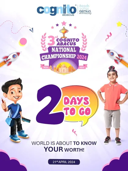 Two days remaining. The message "World is about to know your worth" is designed to instill a sense of pride and importance in our students' efforts and abilities.