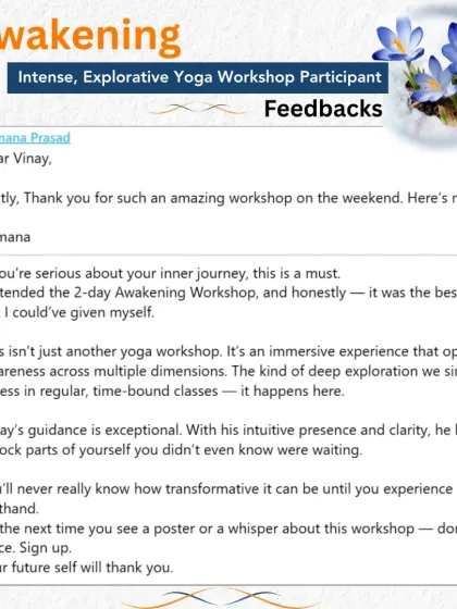 Yogavijnana - Specialized Yoga Workshops The Awakening Immersion: A Deeper Journey photo 9