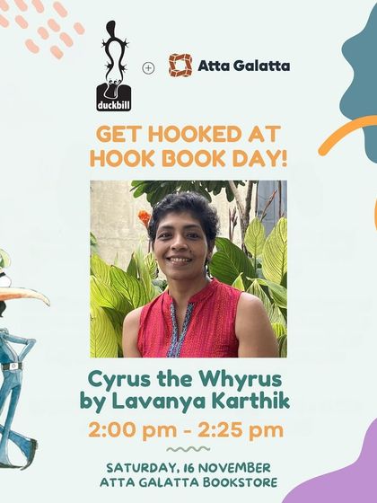 At 'Hook Book Day', kids get to meet authors like Lavanya Karthik and dive into the world of characters like 'Cyrus the Whyrus' through stories and games.