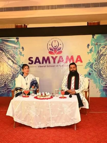 A moment of felicitation during one of our programs.