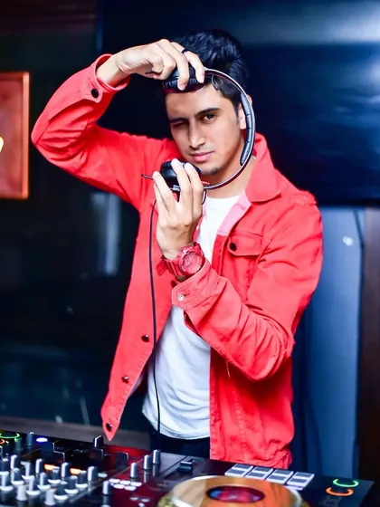 Getting focused before dropping a beat. Whether it's a remix of a classic or a mashup of new hits, every track is crafted to get a reaction from the crowd.