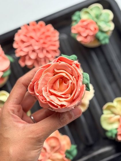 Gobble Cake - Gourmet Desserts & Pastries Floral Buttercream Cupcakes photo 12