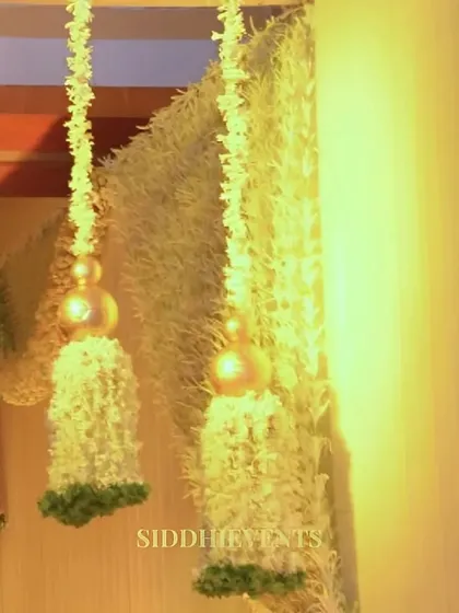 A close-up of traditional floral tassels, crafted with precision and care to add a touch of elegance and cultural heritage to the decor.