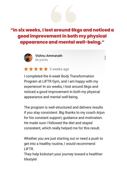 Liftr - 6-Week Body Transformation Program 6-Week Transformation Stories photo 22