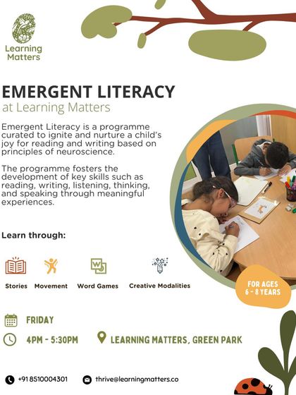 Our Emergent Literacy program is a multi-sensory and joyful journey into reading, writing, and expression for children aged 5-8. We use stories, movement, and creative modalities to build a love for language.