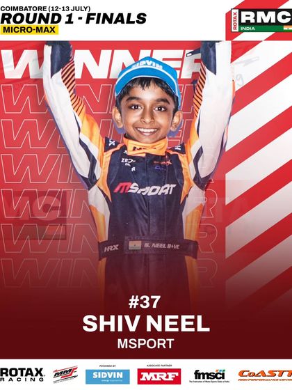 Shiv Neel of Msport takes the win in the Micro Max category in the opening round of the season.