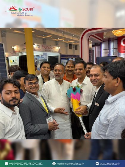 A moment of interaction with the Hon’ble Energy Minister of Rajasthan, Shri Heeralal Nagar, at our expo stall. We were grateful for the opportunity to discuss our role in the state's renewable energy journey.