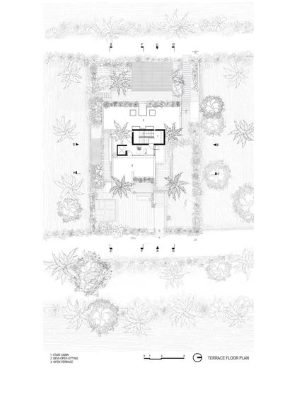 The terrace floor plan for the SANCTUM House.