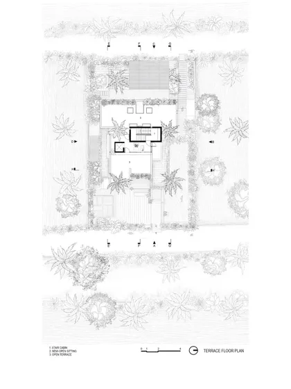 The terrace floor plan for the SANCTUM House.
