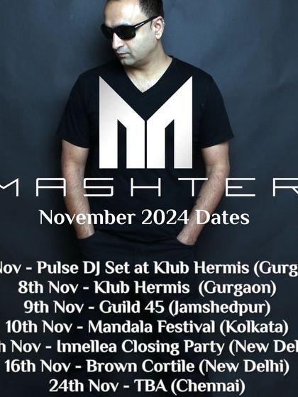 My tour dates for November 2024, showing a packed schedule of gigs across Gurgaon, Jamshedpur, Kolkata, New Delhi, and Chennai.