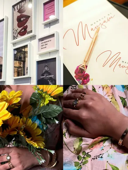 A mood board capturing the aesthetic of the academy: chic, modern, and all about the details.