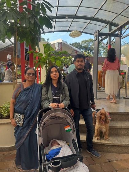 The whole family, including Dida, out for a Republic Day brunch. We love places that welcome everyone.