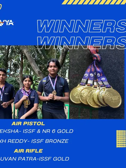 Announcing the impressive medal haul by our shooters at the Arjun Shooting Competition. We are proud to showcase the success of our athletes in both air pistol and air rifle categories.