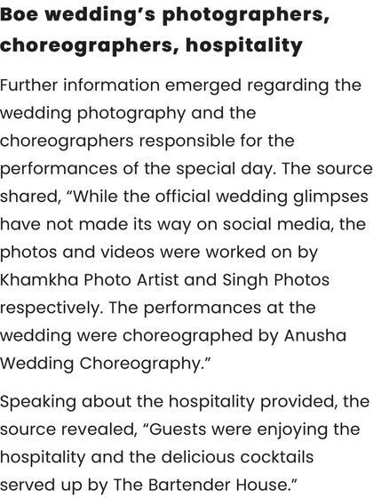 More press coverage about the team behind the Taapsee Pannu and Mathias Boe wedding, with a special mention for Anusha Wedding Choreography.