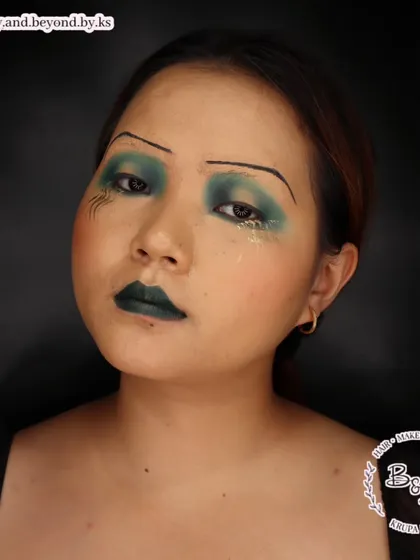 I love diving into the history of makeup, and this is my take on the 1920s "sad eye" look. I used droopy, dark eyeshadows, pencil-thin brows, and a defined cupid's bow lip to capture the dramatic and rebellious spirit of the era. This style is fantastic for period-themed photoshoots or character work.