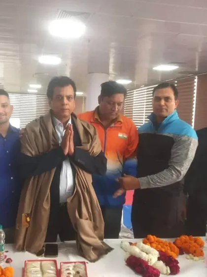 Being honored with a traditional shawl at the SGFI trials. It is a gesture of respect that I deeply appreciate.