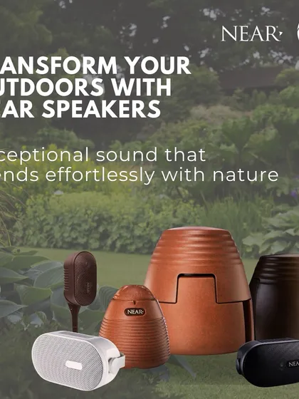 Your garden and patio deserve exceptional sound. I install NEAR outdoor speakers that deliver professional-grade, 360-degree audio while blending into the landscape. They are built to withstand Delhi's weather, from intense sun to monsoon rains.