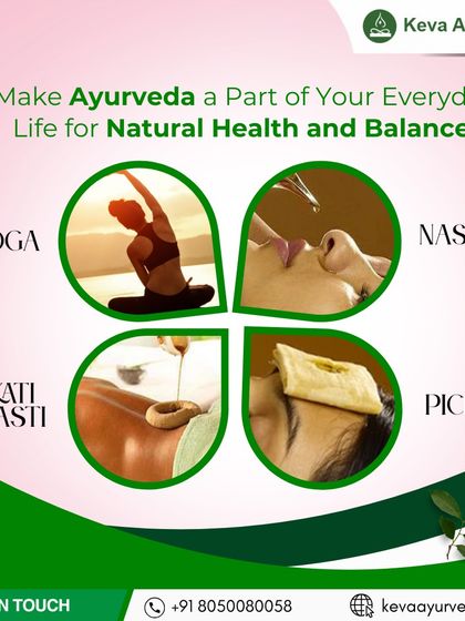 We encourage making Ayurveda a part of your everyday life. Practices like Yoga, Kati Basti, Nasyam, and Pichu work together to create a lifestyle rooted in strength, clarity, and calm.