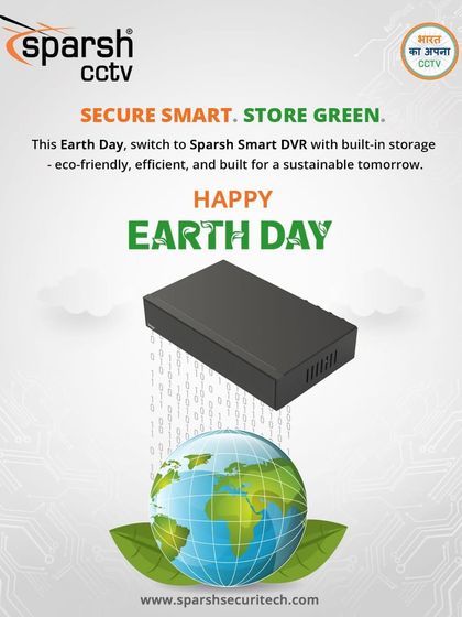 This Earth Day, we encourage switching to our Smart DVR with built-in cloud storage. It's an eco-friendly solution that consumes 70% less power and reduces electronic waste compared to traditional systems.