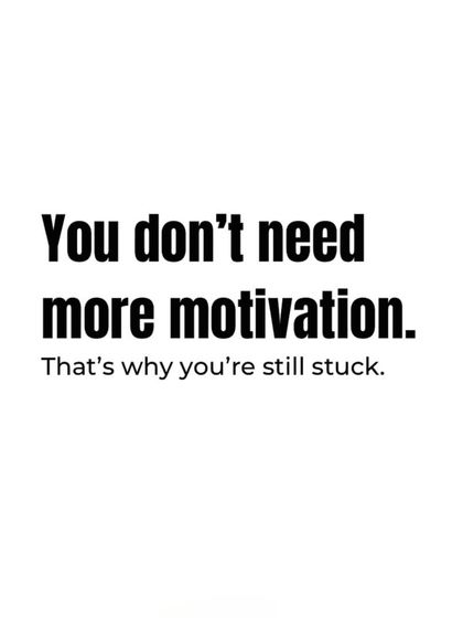 You don't need more motivation. You need a system. That's the secret to getting unstuck and achieving lasting results.
