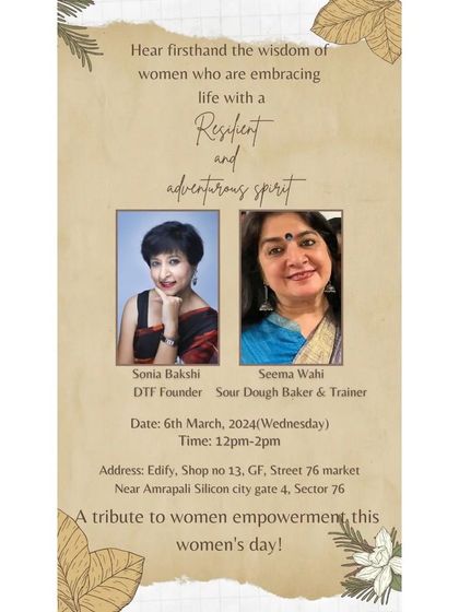 The event poster for the Women's Day talk. I was honored to be a speaker and share my journey.