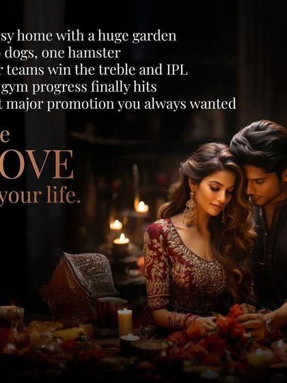 A cozy home, two dogs, a promotion, and the love of your life. May 2025 be the year all your manifestations, big and small, come true.