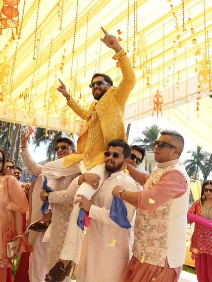 More moments from our colorful Haldi and Mehendi events, capturing the joy, laughter, and beautiful details.