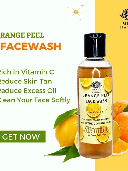 My Orange Peel Face Wash is packed with Vitamin C to give your skin a natural, radiant glow. It's a gentle cleanser that works for all skin types, helping to reduce tan and control excess oil without stripping your skin's moisture.
