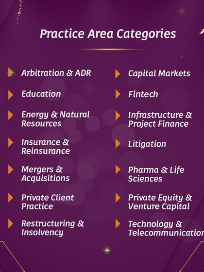Our firm was recognized across 14 practice areas by the India Business Law Journal, including key financial law categories like Capital Markets, Fintech, and Infrastructure & Project Finance.