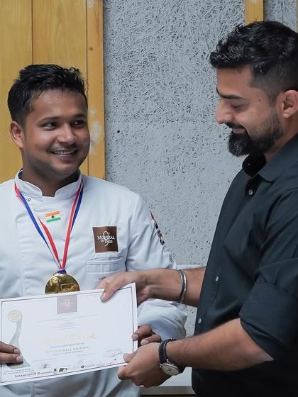 Another proud moment as we celebrate our student's success on the global stage, holding his medal and certificate from the Mondial Du Pain.