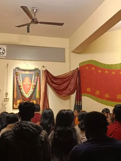 I am standing and holding the space as our community gathers for the first Devi Abhishekam. It was a heavenly moment, filled with the love and devotion of nearly 50 volunteers.