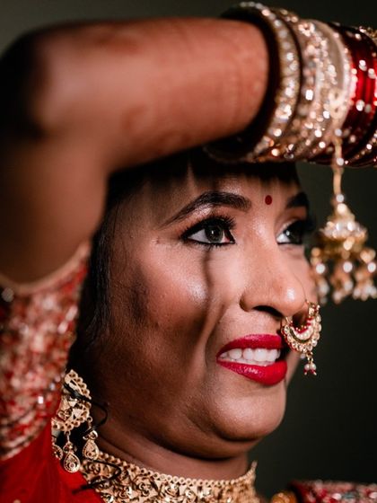 An emotional moment for the bride, captured candidly. We believe in documenting the real, unscripted feelings of the day.