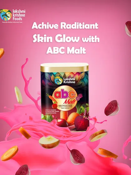 Achieve radiant skin glow with our ABC Malt. This graphic highlights how the natural ingredients work from within to give you a healthy, vibrant complexion.