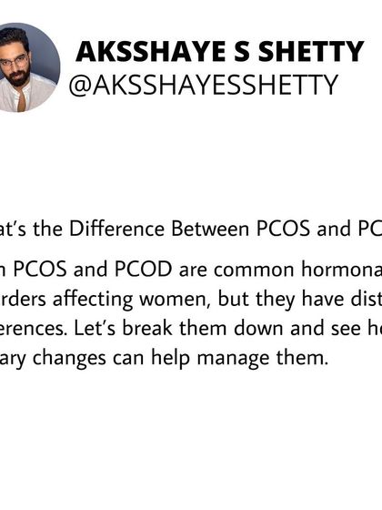 What's the difference between PCOS and PCOD? Both are common hormonal disorders, but they are not the same. I help my mentees understand the distinct differences and how dietary changes can help manage each condition.