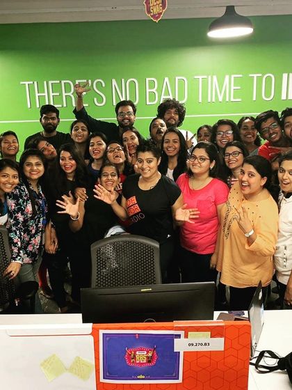 The whole team at Amazon gathered for a post-Zumba photo. My corporate wellness programs are designed to break down hierarchies and get everyone, from interns to executives, moving on the same beat.