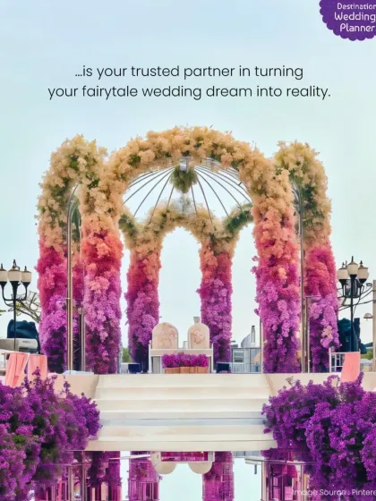 This stunning floral mandap with an ombre effect is an example of how we can turn a fairytale dream into reality.