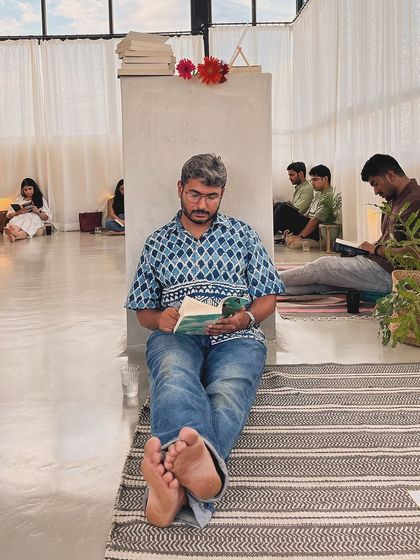 Getting comfortable and settling in for an hour of uninterrupted reading. Our Studio provides the perfect, peaceful environment.