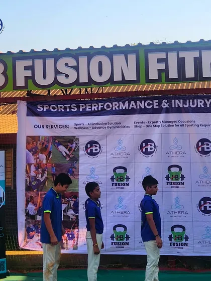 Young athletes stand for a posture assessment at the HB Fusion Fitness camp. Our partnerships focus on the technical aspects of athletic development.
