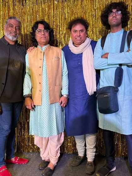 Behind the scenes at a private show at The Westin, Mumbai, with the talented trio of Satyajit Talwalkar, Tubby Sharma, and Shikhar Naad Qureshi.