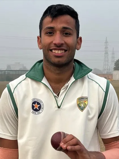 Bhavya Kakkar proudly holds the match ball after his incredible 5-wicket haul, including a hat-trick. A truly memorable performance from one of our academy's finest.