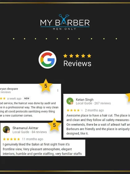 Don't just take our word for it. We're proud of the positive feedback we receive from our clients, who consistently praise our professional service, clean environment, and friendly, talented barbers.