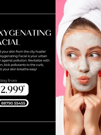 Shield your skin from the city hustle with our Oxygenating Facial. This treatment is your urban armor against pollution, revitalizing your skin with oxygen to help it breathe easy and look fresh.