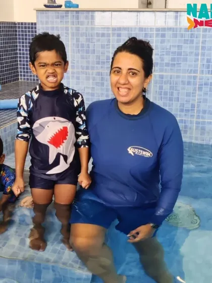 Throwback to a fabulous group swim class. I love teaching infants and toddlers alongside their parents. Seeing the families bond and the little ones gain confidence together is truly heartwarming.