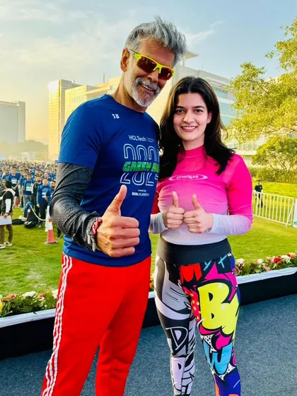 It was an absolute honor to share the stage with the amazing Milind Soman for the HCL Tech Run. Partnering on large-scale corporate wellness initiatives like this helps inspire thousands of employees to take healthier steps together.