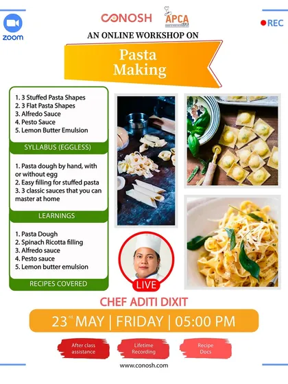 There's nothing more satisfying than making fresh pasta by hand. In this workshop, I teach you how to make eggless pasta dough, create different stuffed and flat shapes, and pair them with classic sauces like pesto and alfredo that you can master at home.