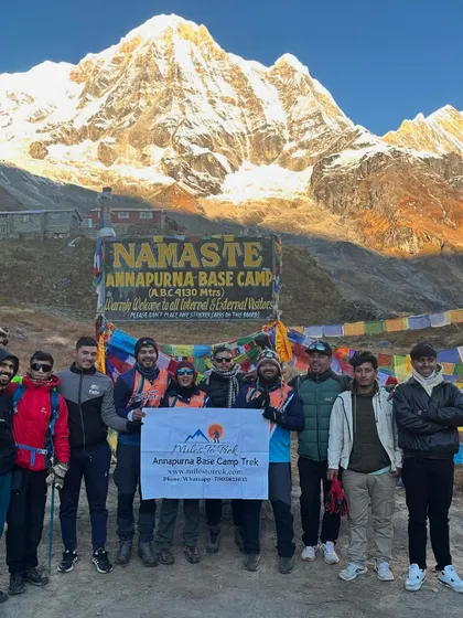 Our adventures go beyond Bangalore. We organize and lead epic expeditions to world-renowned destinations like the Annapurna Base Camp in Nepal. These are life-changing journeys that test limits, build deep bonds, and offer a truly global perspective for your team.