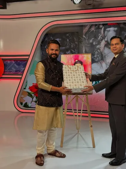 A photo with Mr. Nilesh Khare sir. I am very thankful for the opportunity.