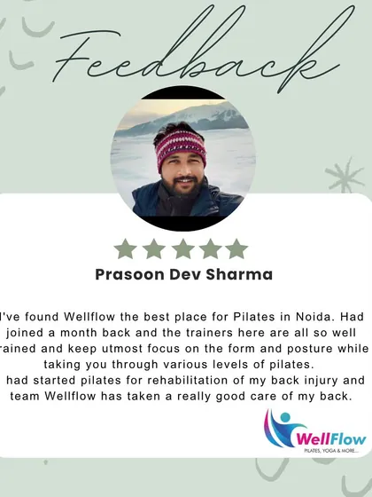 This client started Pilates for the rehabilitation of a back injury. His feedback highlights how our trainers' focus on form and posture provided a safe and effective path to recovery, taking really good care of his back.